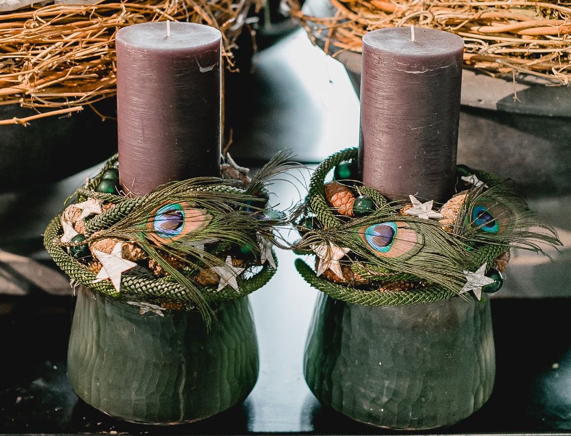 Milles Fleurs: Marshmallow Xmas Style Hannover Milles Fleurs Pfauenfedern - Milles Fleurs: Marshmallow Xmas