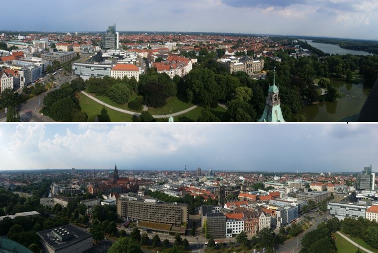 Style Hannover Collage Aufzug Rathaus 3 - Ganz schön „schräg“: der Bogen-Aufzug im Neuen Rathaus