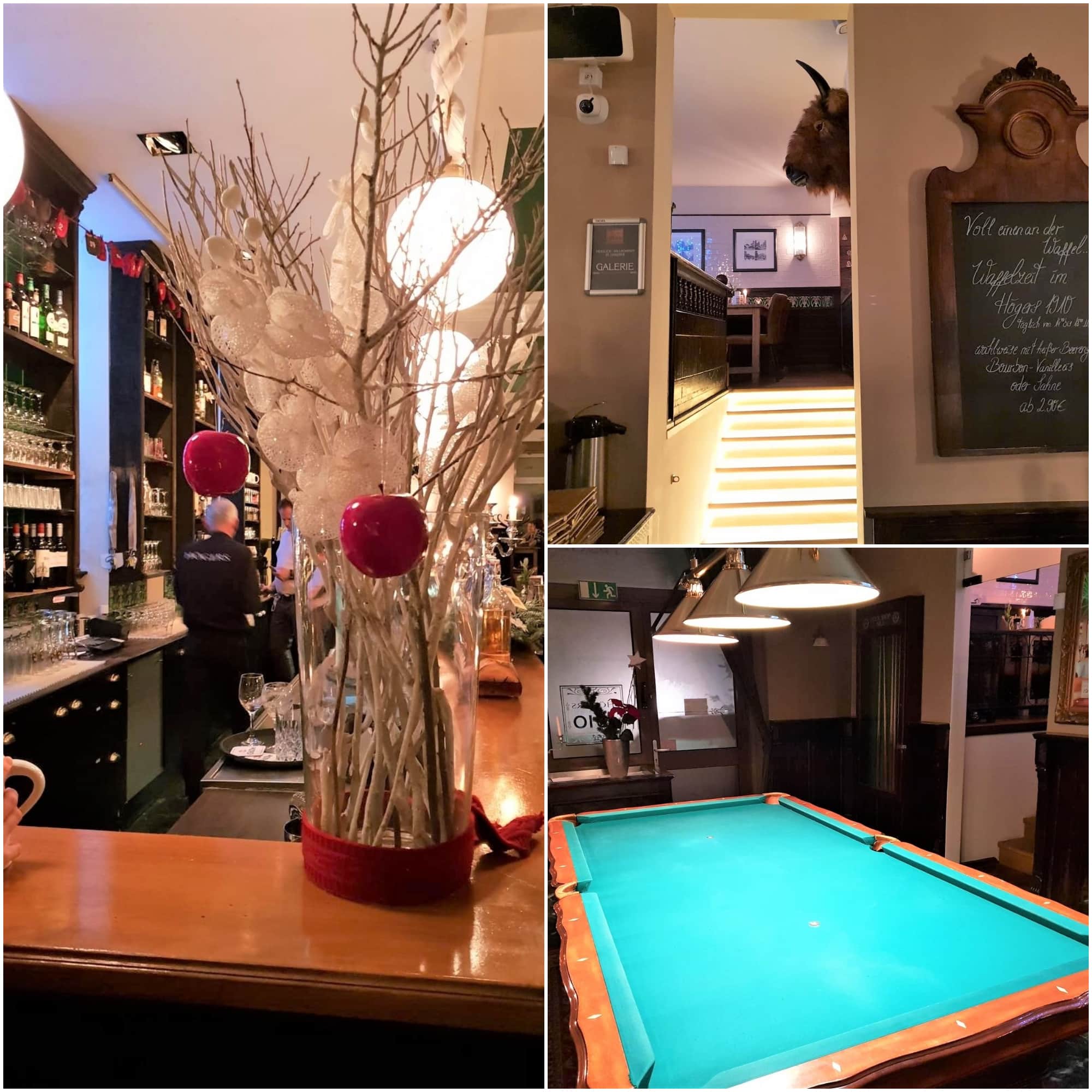 Högers 1910 – Ein Klassiker in der Südstadt Style Hannover Collage Högers Bar Billard oben - Högers 1910 – Ein Klassiker in der Südstadt