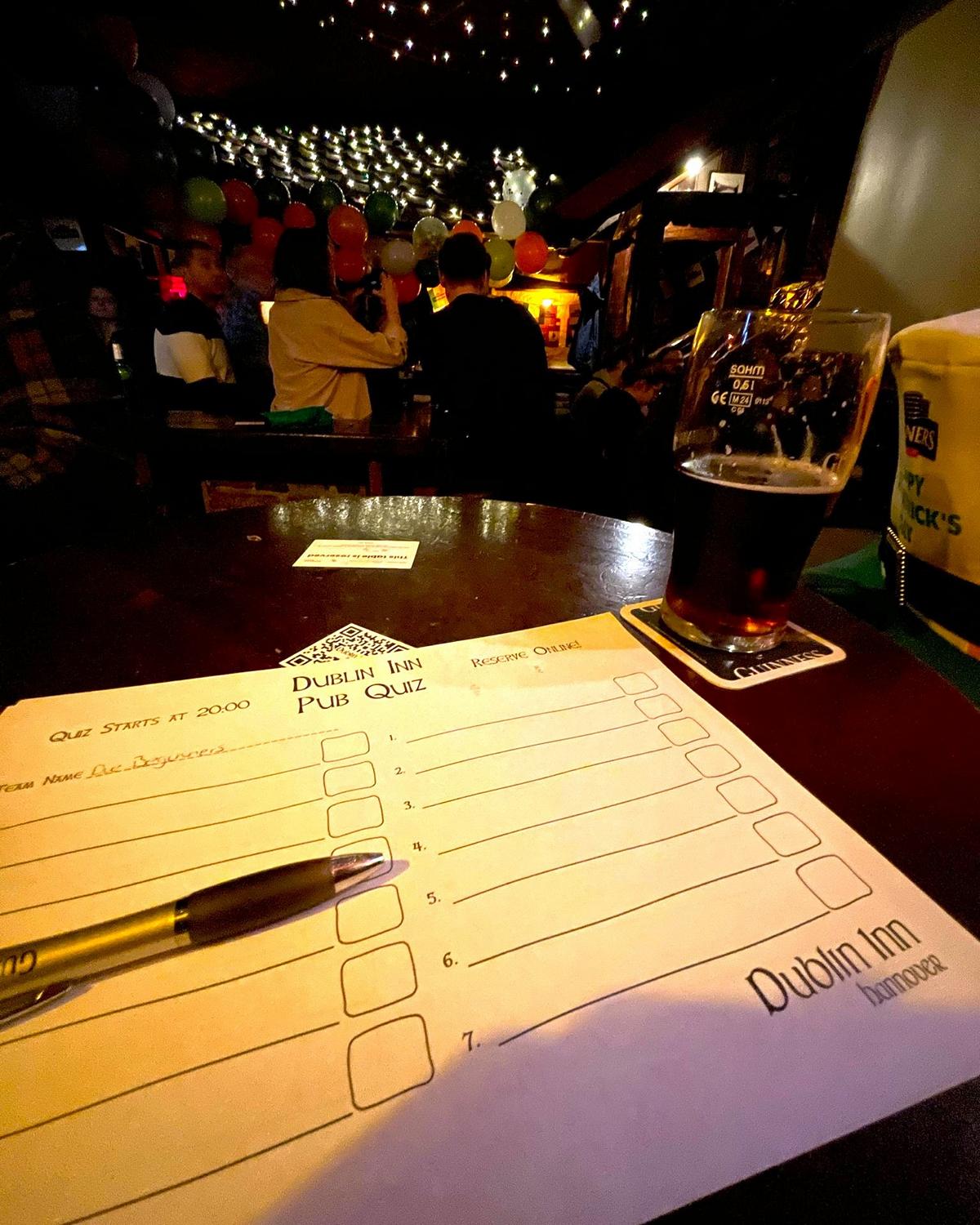 Style Hannover Dublin Inn Qablequiz 9 - Table-Quiz im Dublin Inn - wir waren da