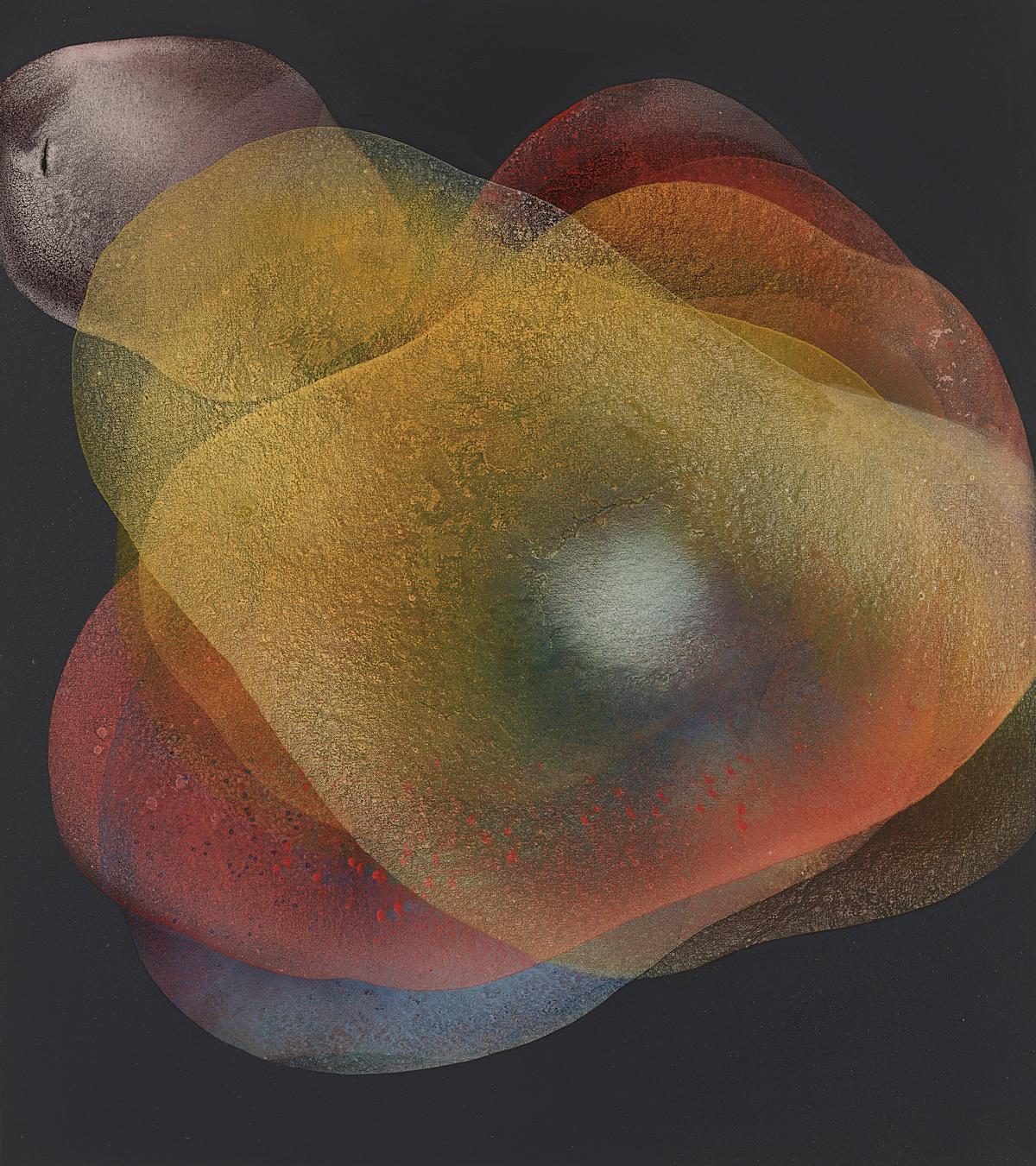 Michelle Concepcion hybrid fade4 90x80cm acrylic on canvas 2023 michelleconcepcion - GALERIE DREES: ALCHEMY bis 16.08.2025